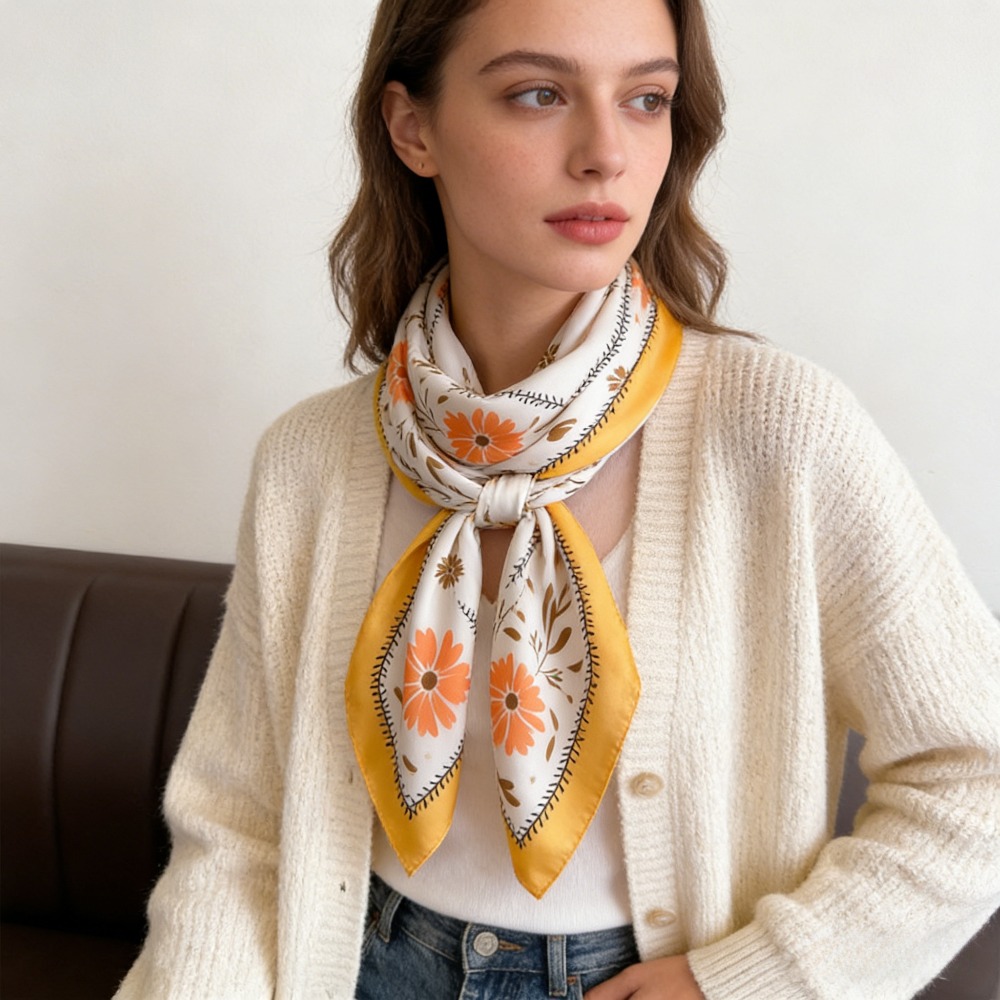 1Pc new printed fashion silk s - Scarf Silk Square のレビューと価格