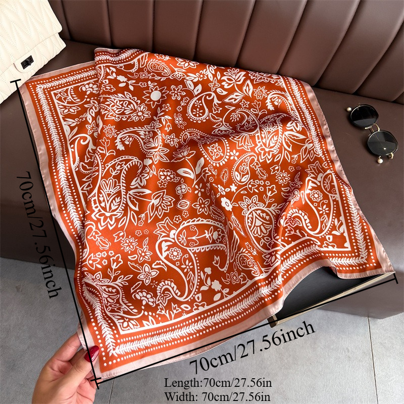 1Pc cashew print fashion silk  - Scarf Silk Square のレビューと価格