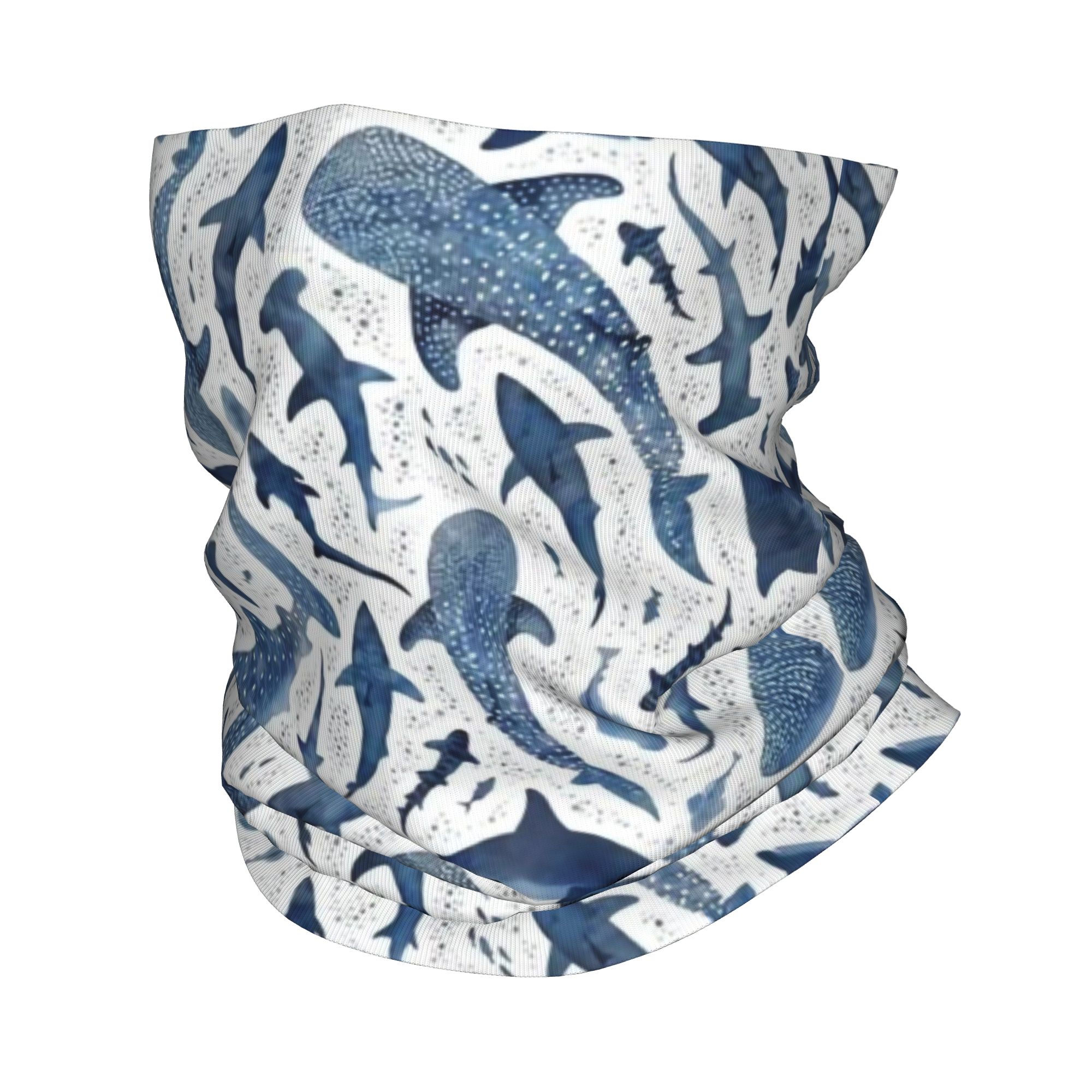 Custom Blue Watercolour Shark  - Neck Warmer Tube のレビューと価格