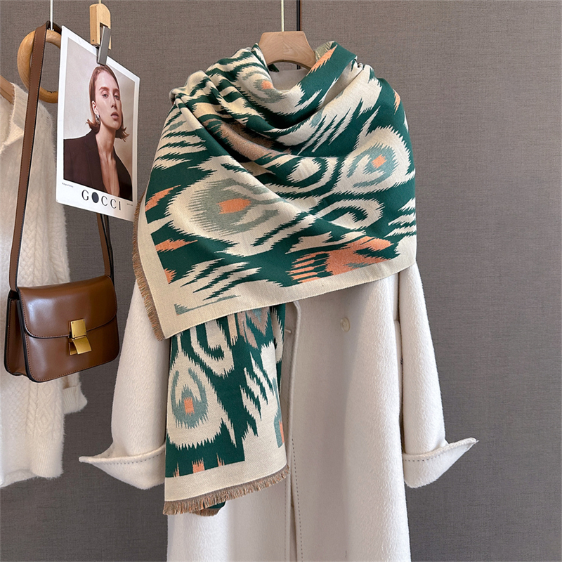 2025 Brand Warm Cashmere Ponch - Woven Scarf Blanket のレビューと価格