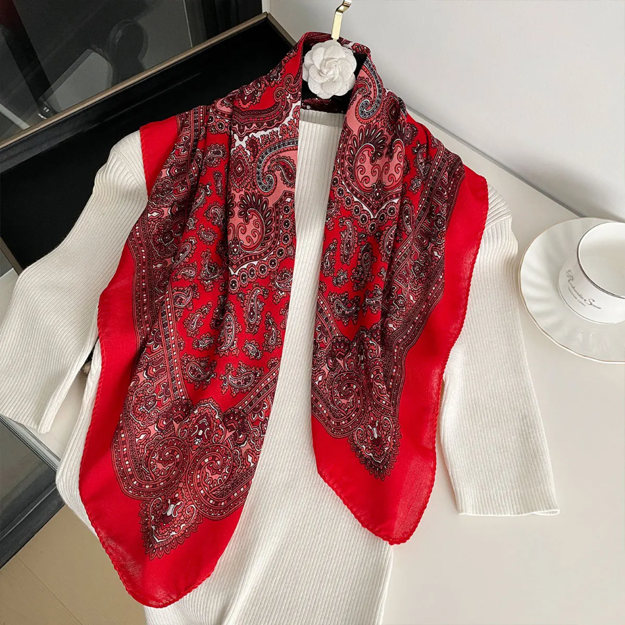 New Fashion 70X70cm Women's Sc - Bandana Cotton のレビューと価格