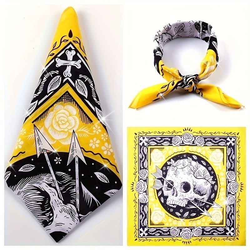 Skull Arrow Retro Headscarf Sq - Bandana Cotton のレビューと価格