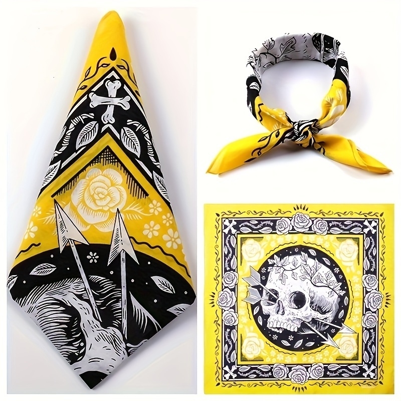 Skull Arrow Retro Headscarf Sq - Bandana Cotton のレビューと価格