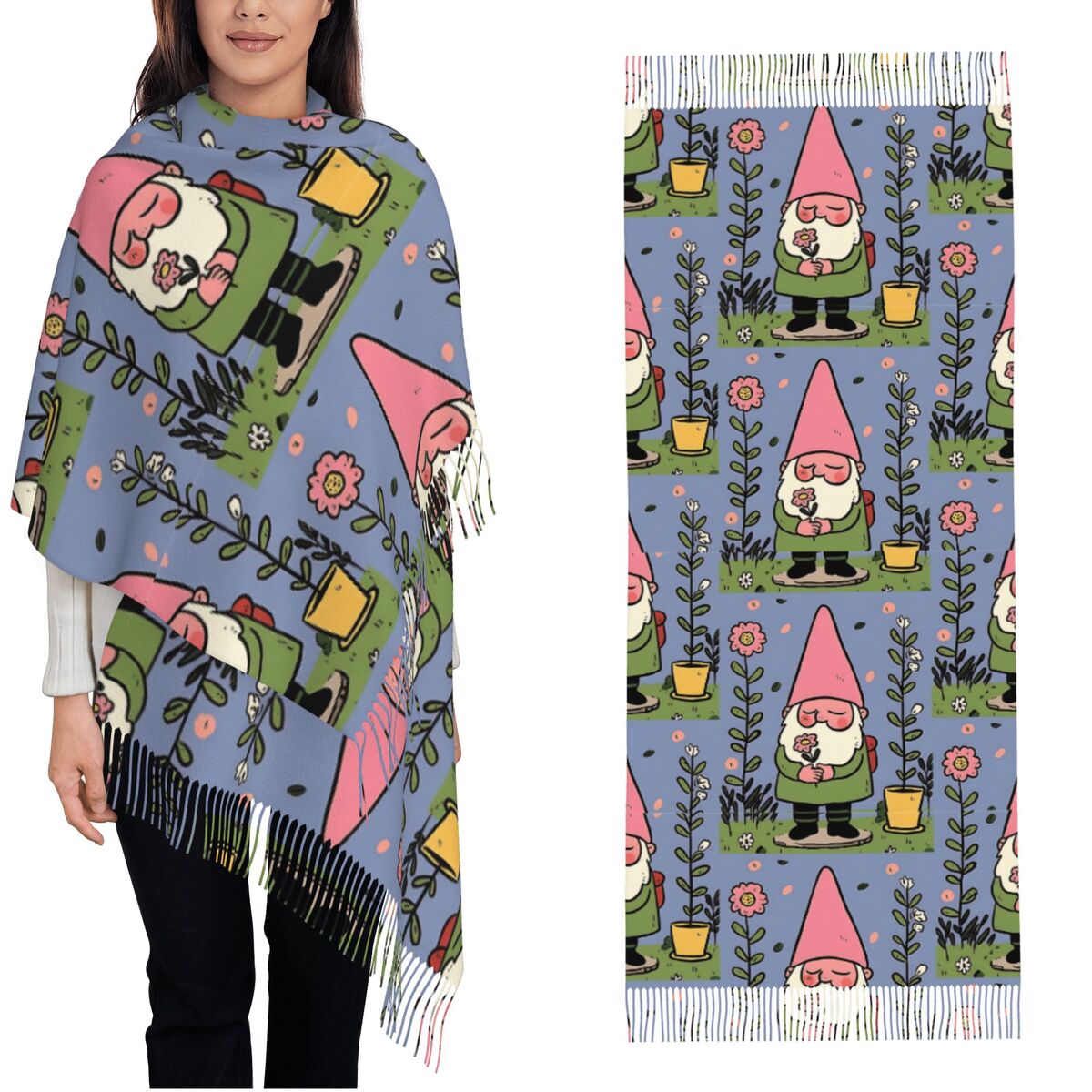 Mythical Garden Gnome Shawls W - Pashmina Wrap Large のレビューと価格