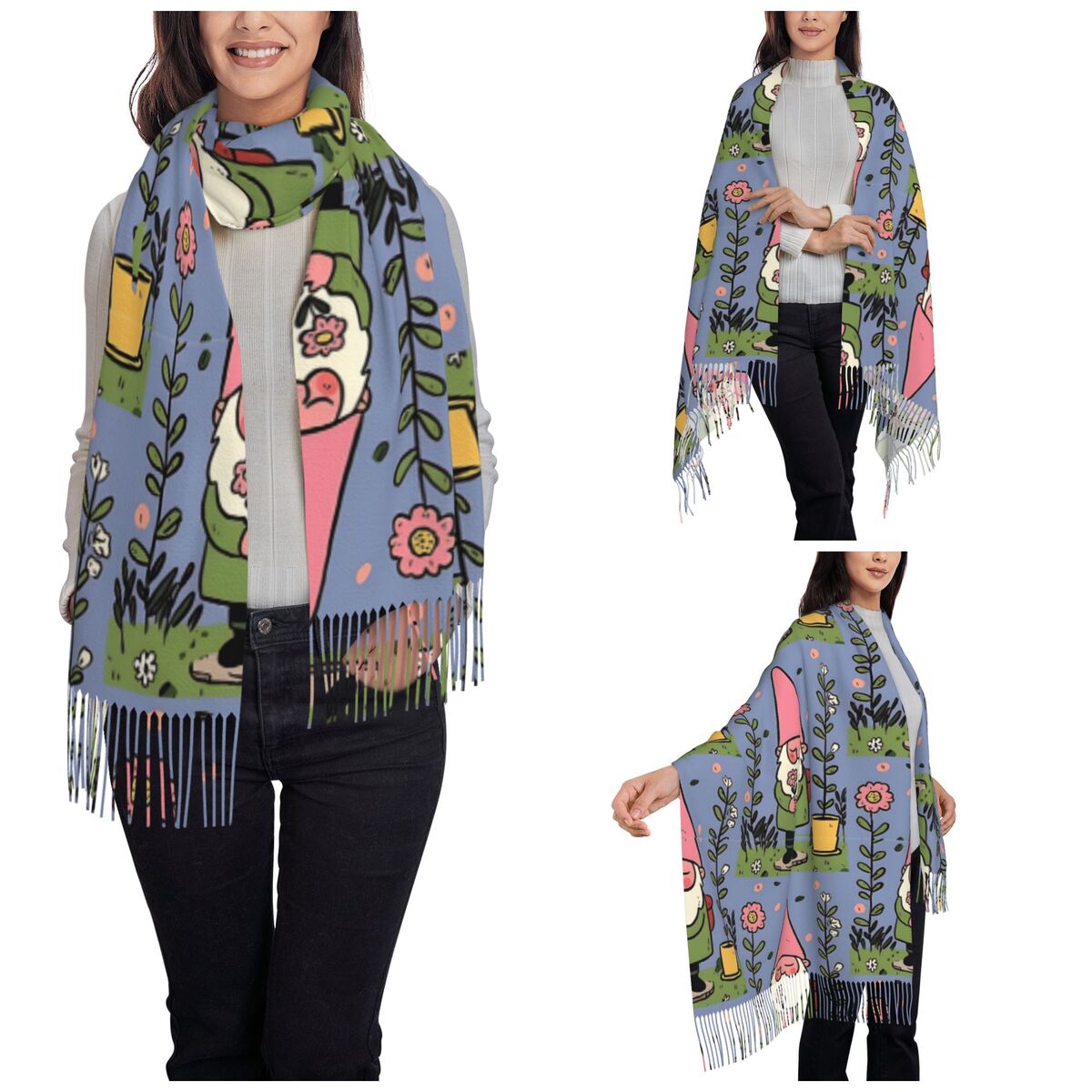 Mythical Garden Gnome Shawls W - Pashmina Wrap Large のレビューと価格