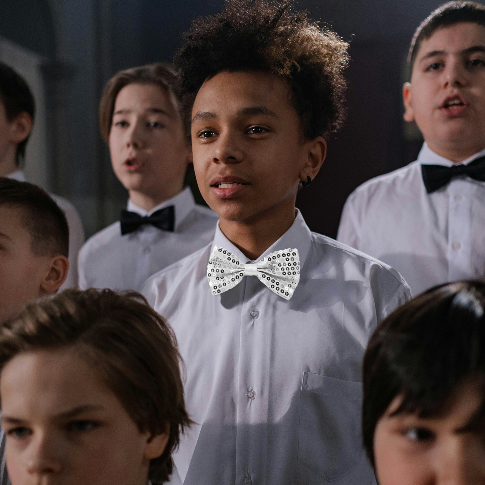 5Pcs Sequin Bow Ties for Kids  - Bow Tie Pre Tied のレビューと価格