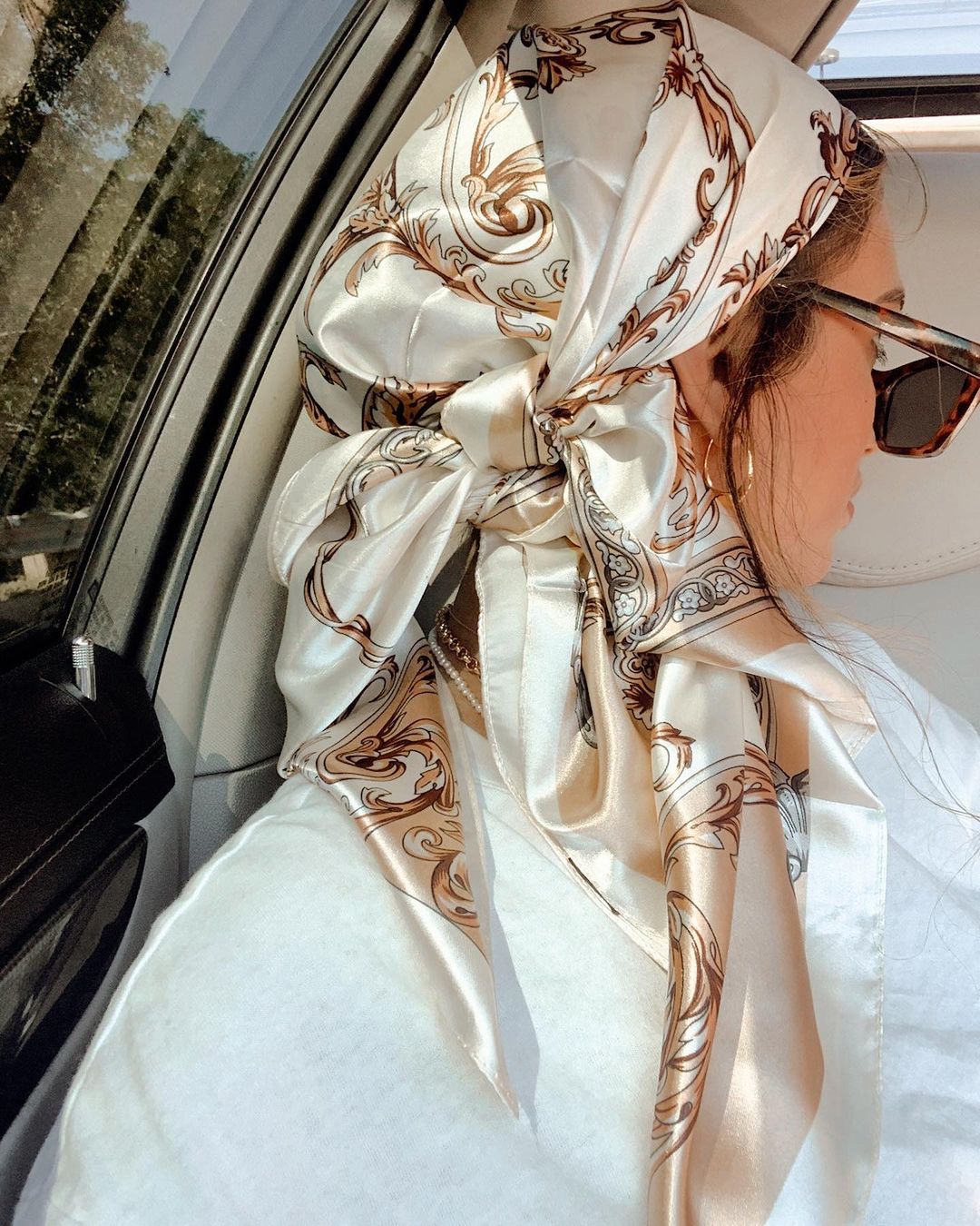 Satin Square Scarf Women Musli - Scarf Silk Square のレビューと価格