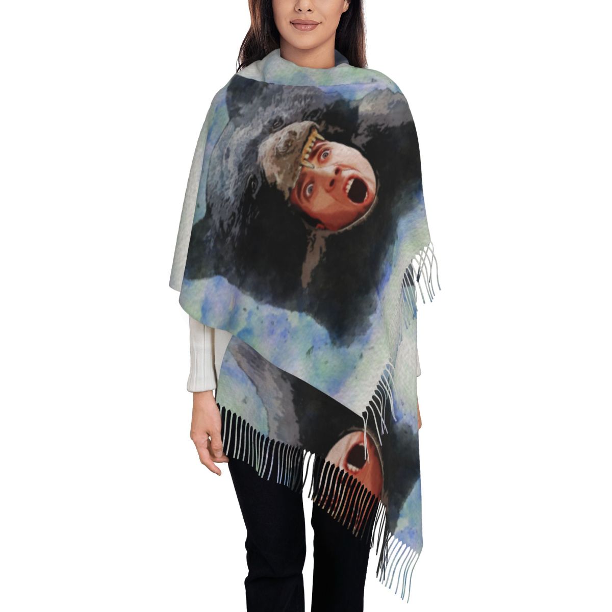 Cage Bear Watercolor Scarf for - Pashmina Wrap Large のレビューと価格