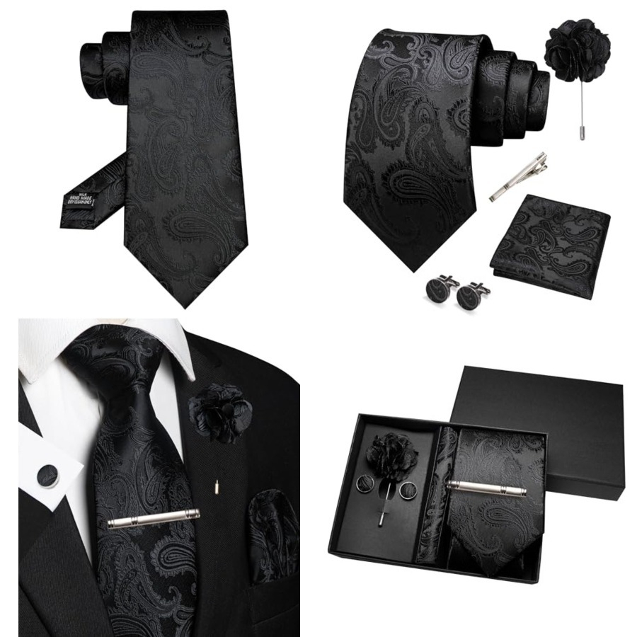 Mens Paisley Tie and Pocket Sq - Pocket Square Set のレビューと価格