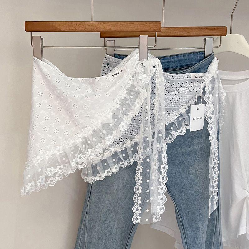 Retro  Lace Triangle Headscarf - Bandana Cotton のレビューと価格