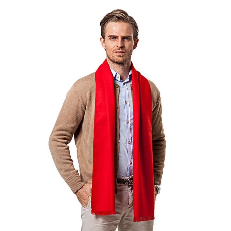 Fashion Winter Solid Color Men - Muffler Men Wool のレビューと価格
