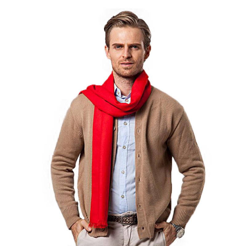 Fashion Winter Solid Color Men - Muffler Men Wool のレビューと価格