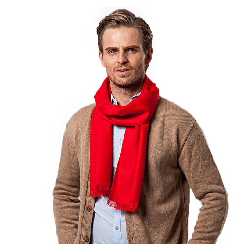 Fashion Winter Solid Color Men - Muffler Men Wool のレビューと価格
