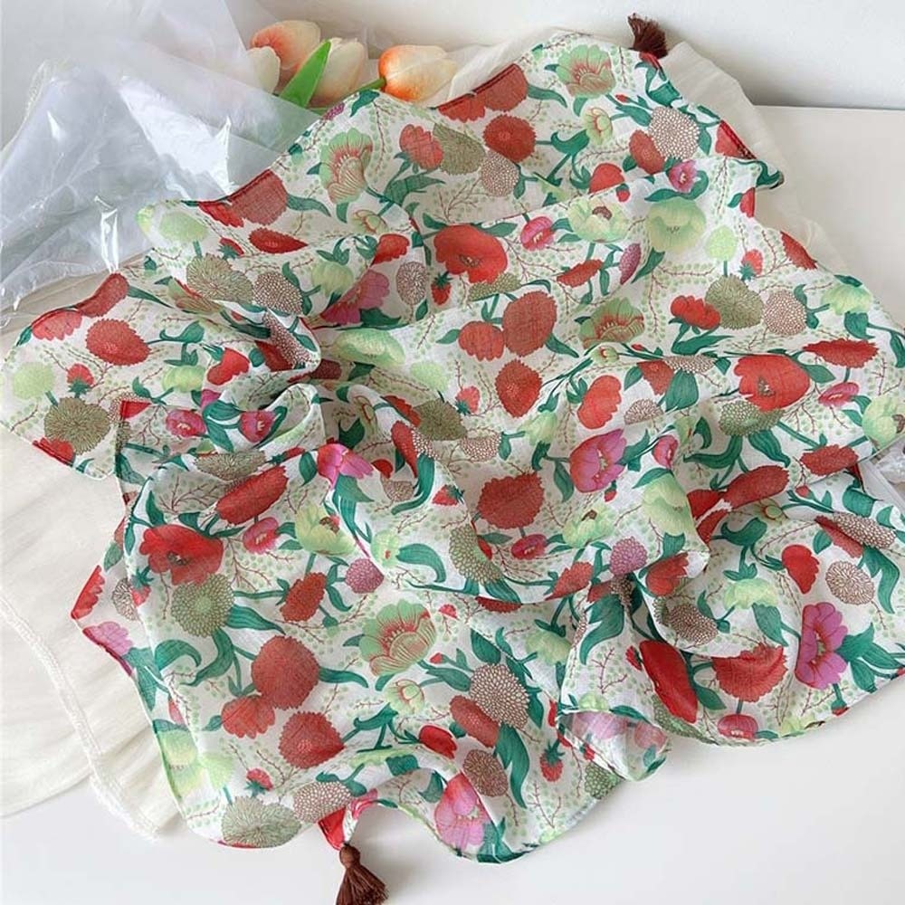 Neck Wrap Cotton-Linen Square  - Bandana Cotton のレビューと価格