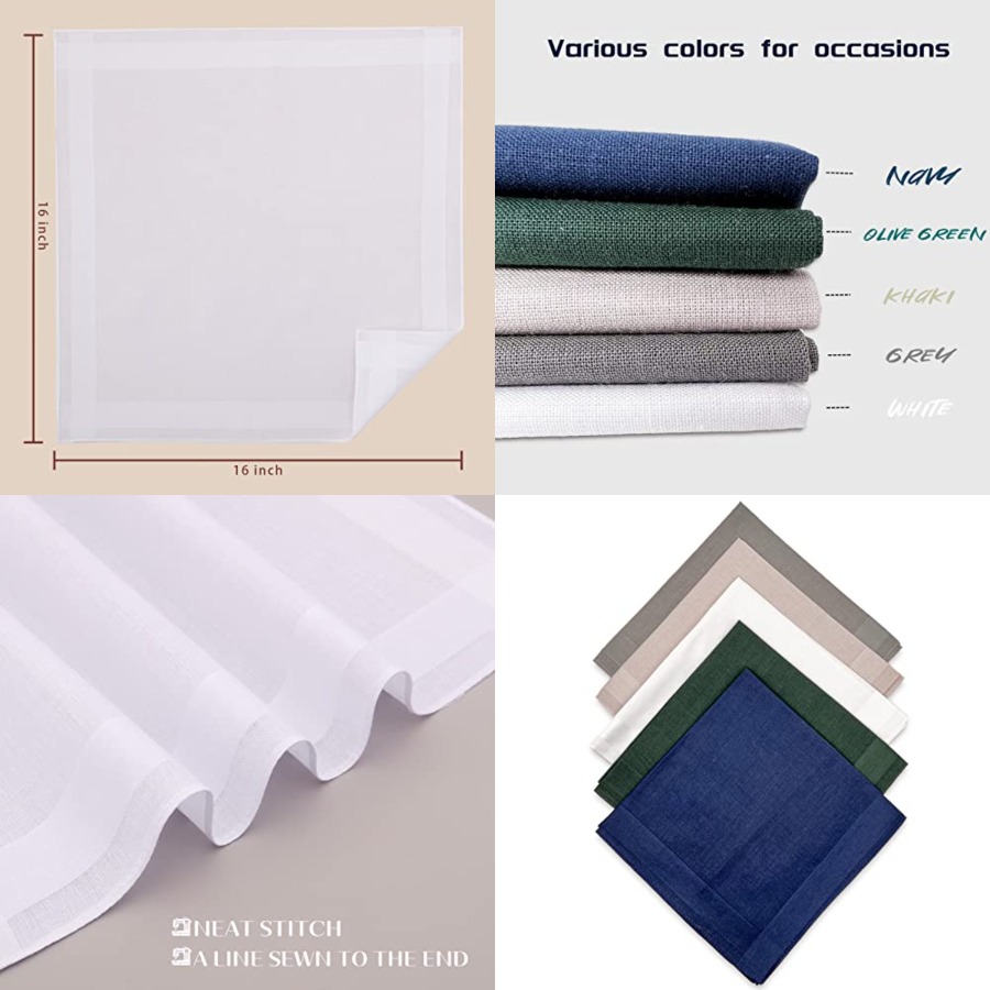 Men's Cotton Handkerchiefs, As - Handkerchief Cotton Men のレビューと価格