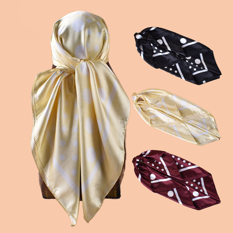 1pc Gradient Paisley Print Sat - Scarf Silk Square のレビューと価格