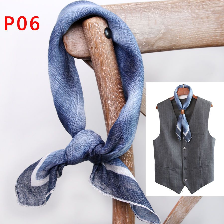 Men's Square Scarf with Button - Ascot Neck Scarf のレビューと価格