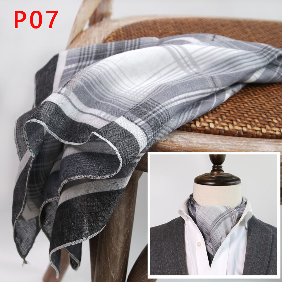 Men's Square Scarf with Button - Ascot Neck Scarf のレビューと価格