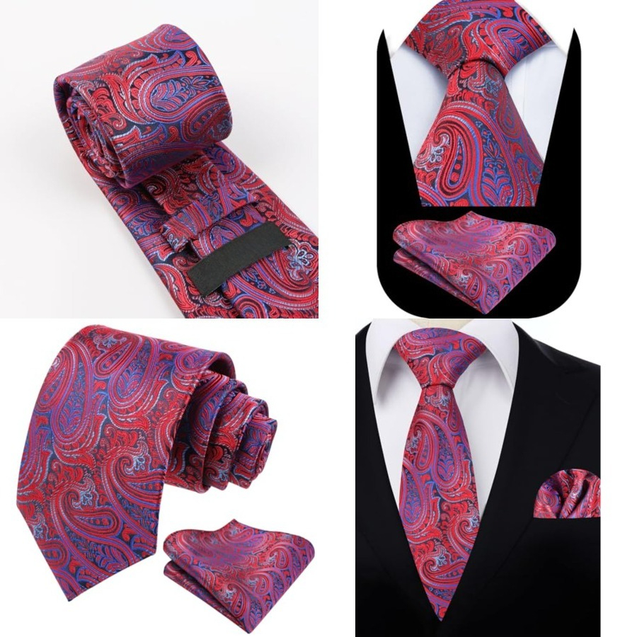Mens Gradient Paisley Necktie  - Pocket Square Set のレビューと価格