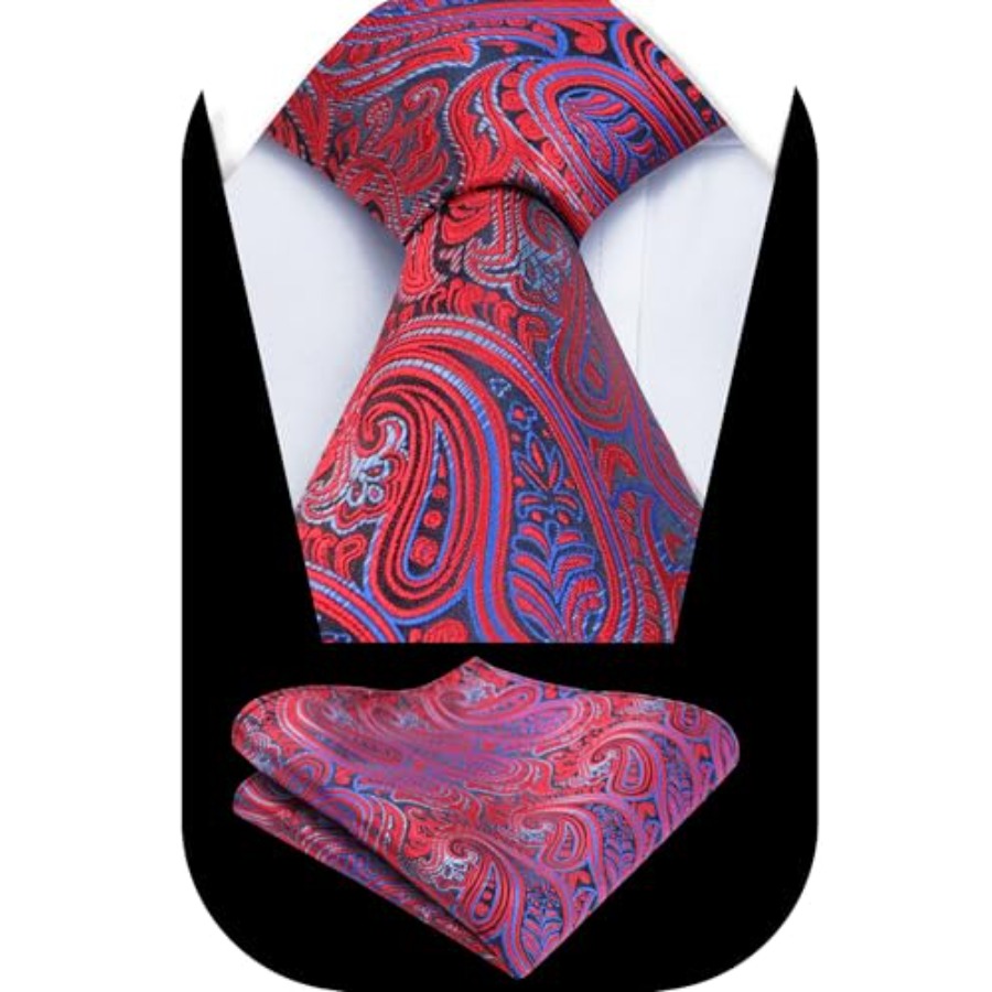 Mens Gradient Paisley Necktie  - Pocket Square Set のレビューと価格