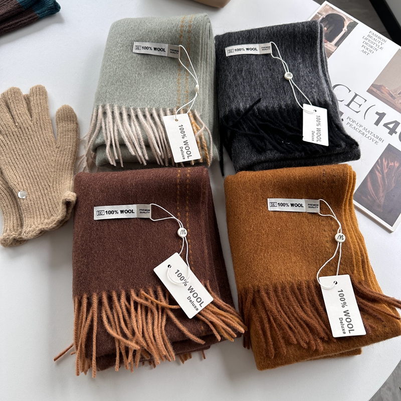 Elegant Good Quality 100% Wool - Muffler Men Wool のレビューと価格