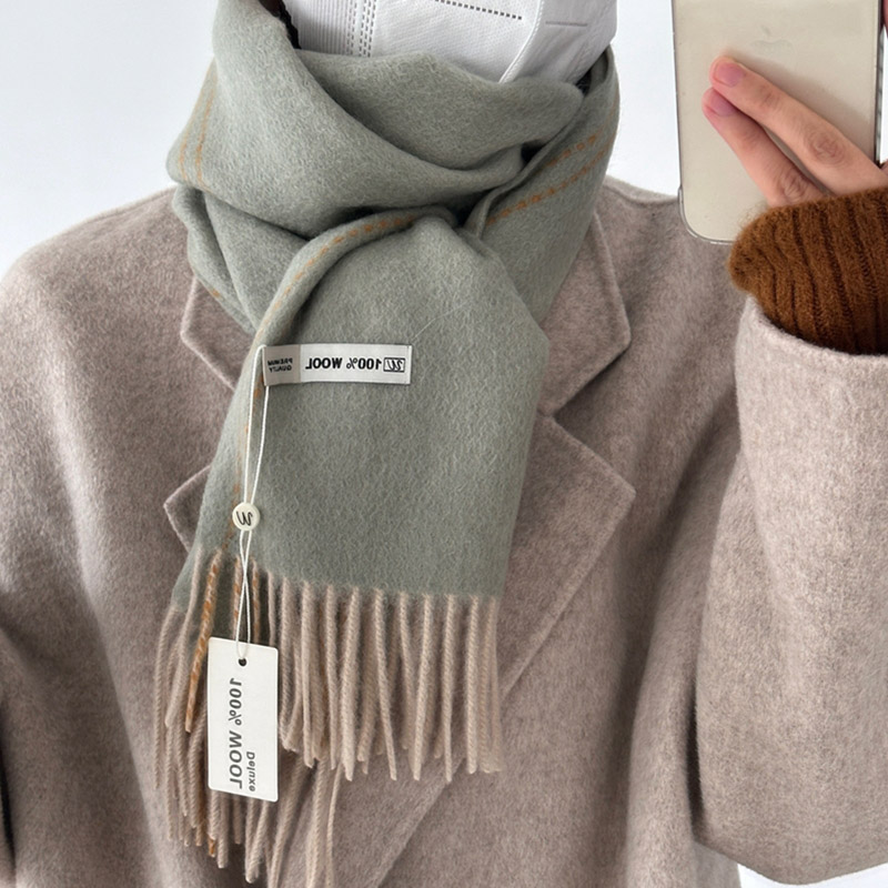 Elegant Good Quality 100% Wool - Muffler Men Wool のレビューと価格