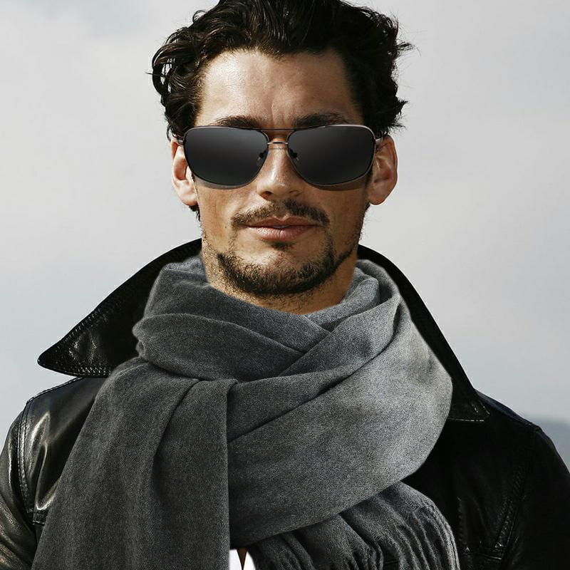 Fashion Scarf Man Winter Warm  - Muffler Men Wool のレビューと価格