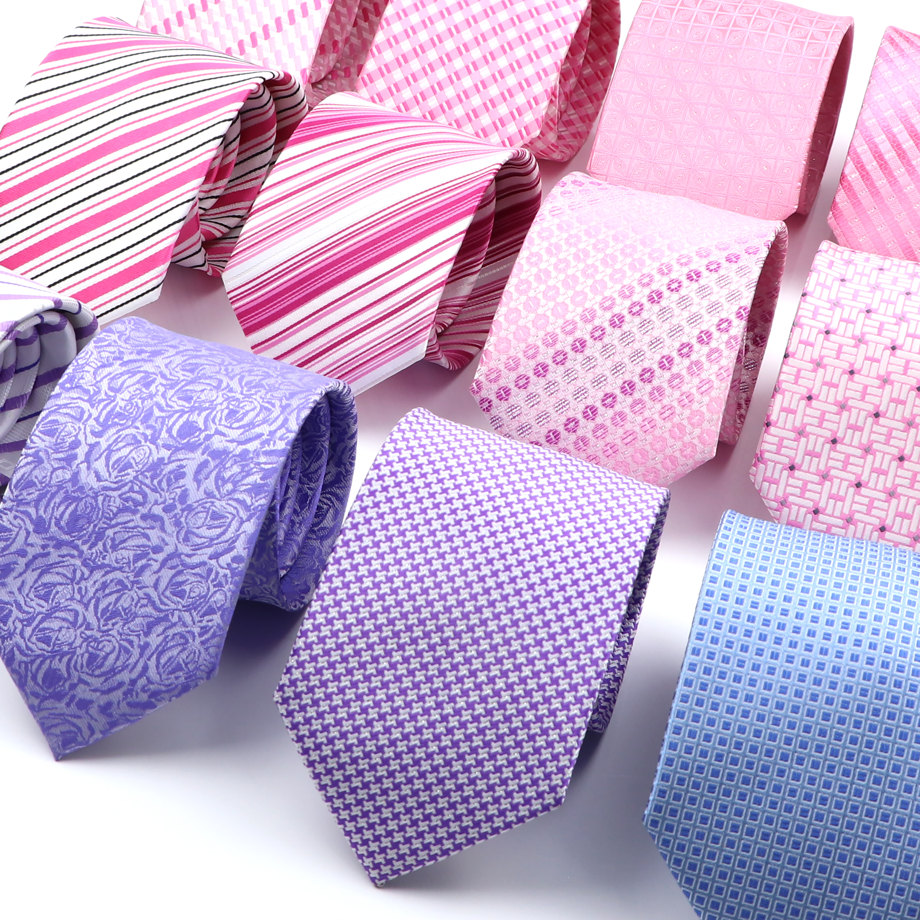 New Bright Pink Men Ties Class - Skinny Tie Men のレビューと価格