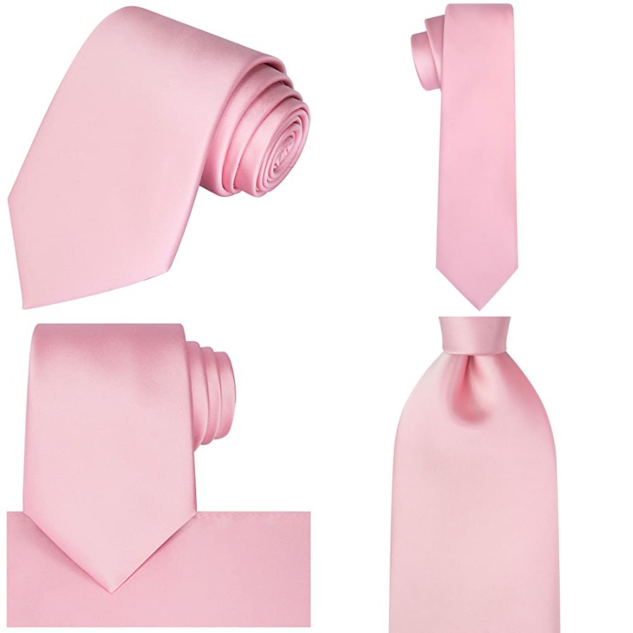 Satin Tie Set Solid Ties Mens  - Pocket Square Set のレビューと価格
