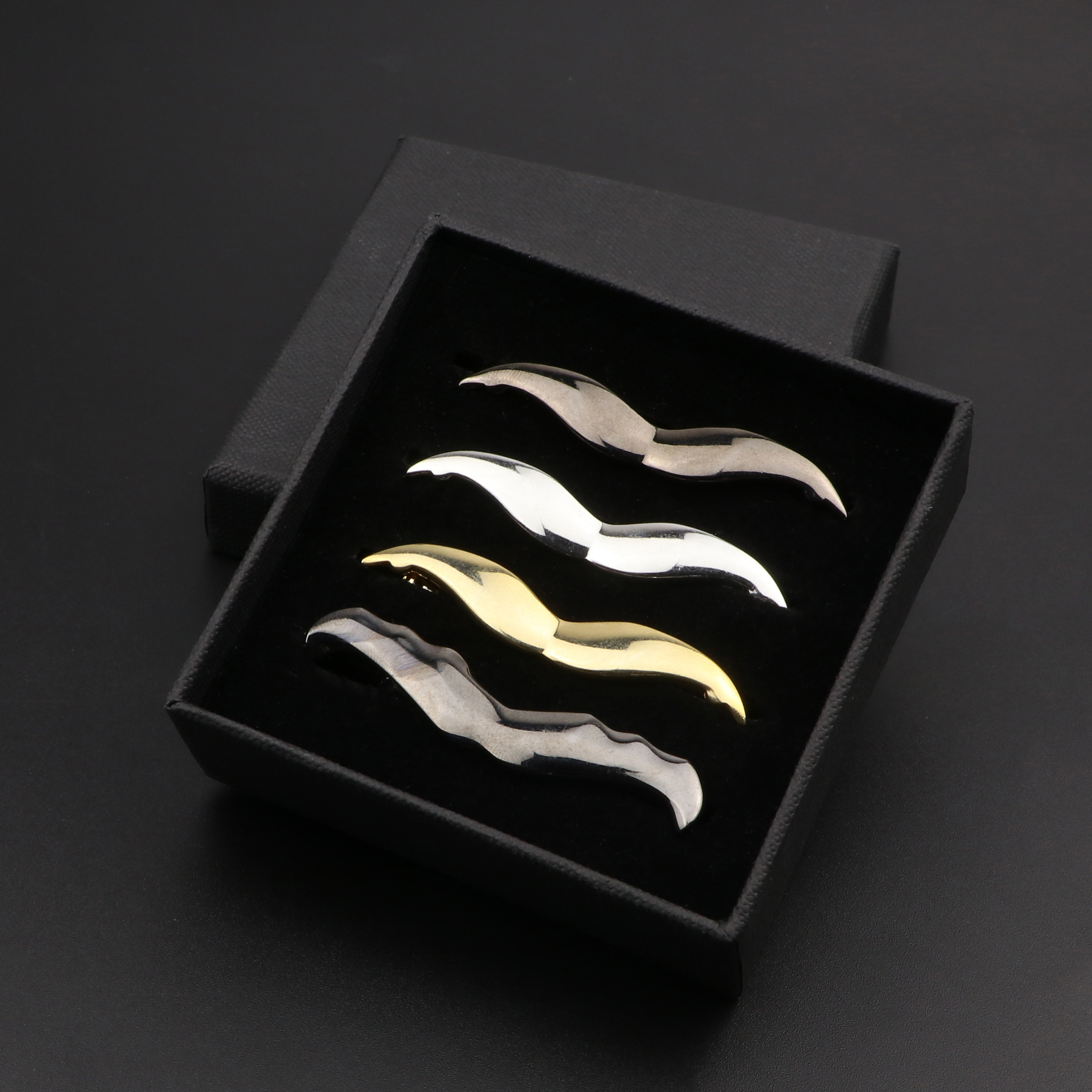 Fashion Metal Men Tie Clip Set - Tie Bar Set Gift のレビューと価格