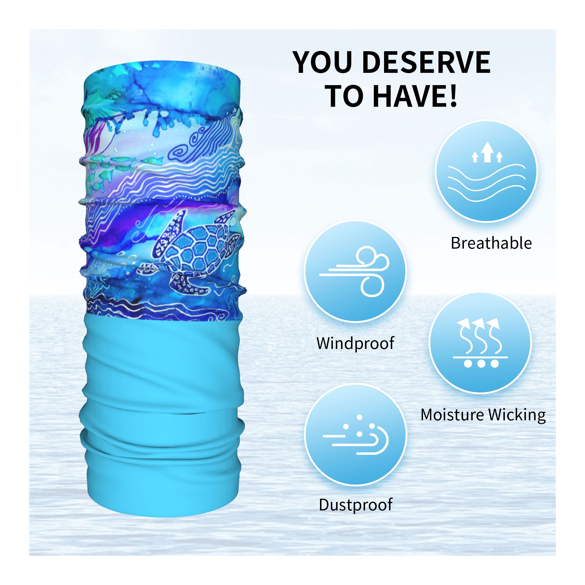 Custom Ocean Turtle Dive Winte - Neck Warmer Tube のレビューと価格