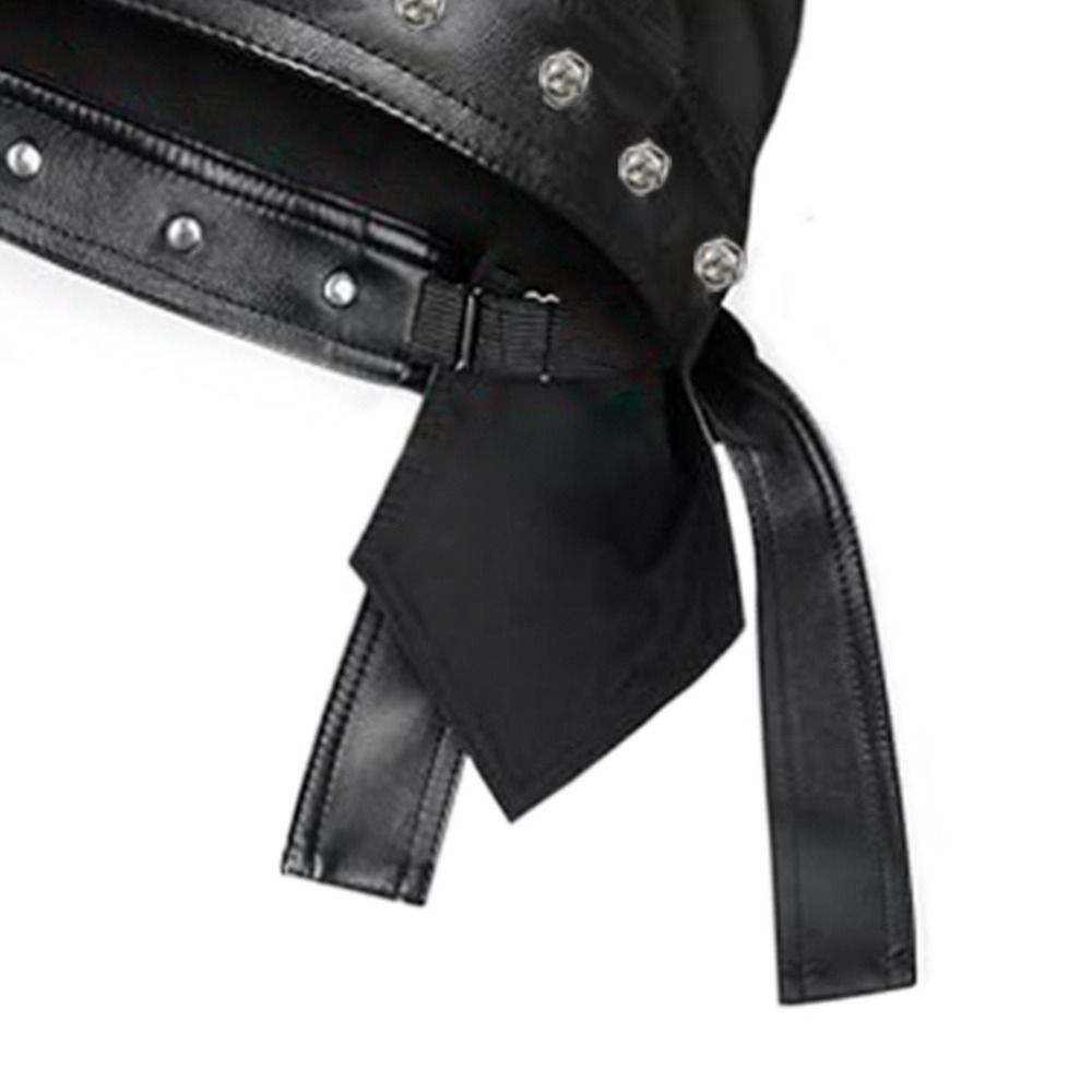 PU Leather Black Biker Cap Adj - Bandana Doo Rag のレビューと価格