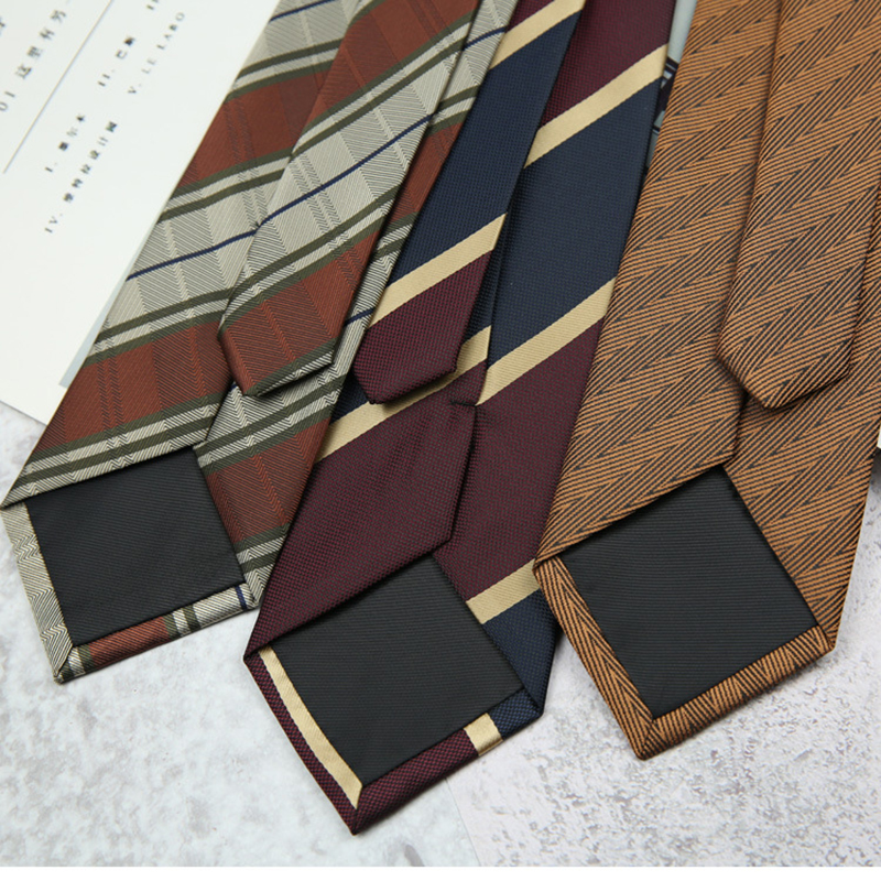 New Trendy Striped Neckties Fo - Skinny Tie Men のレビューと価格