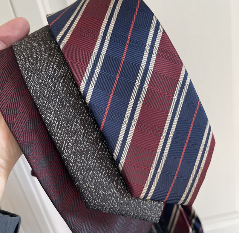 New Trendy Striped Neckties Fo - Skinny Tie Men のレビューと価格