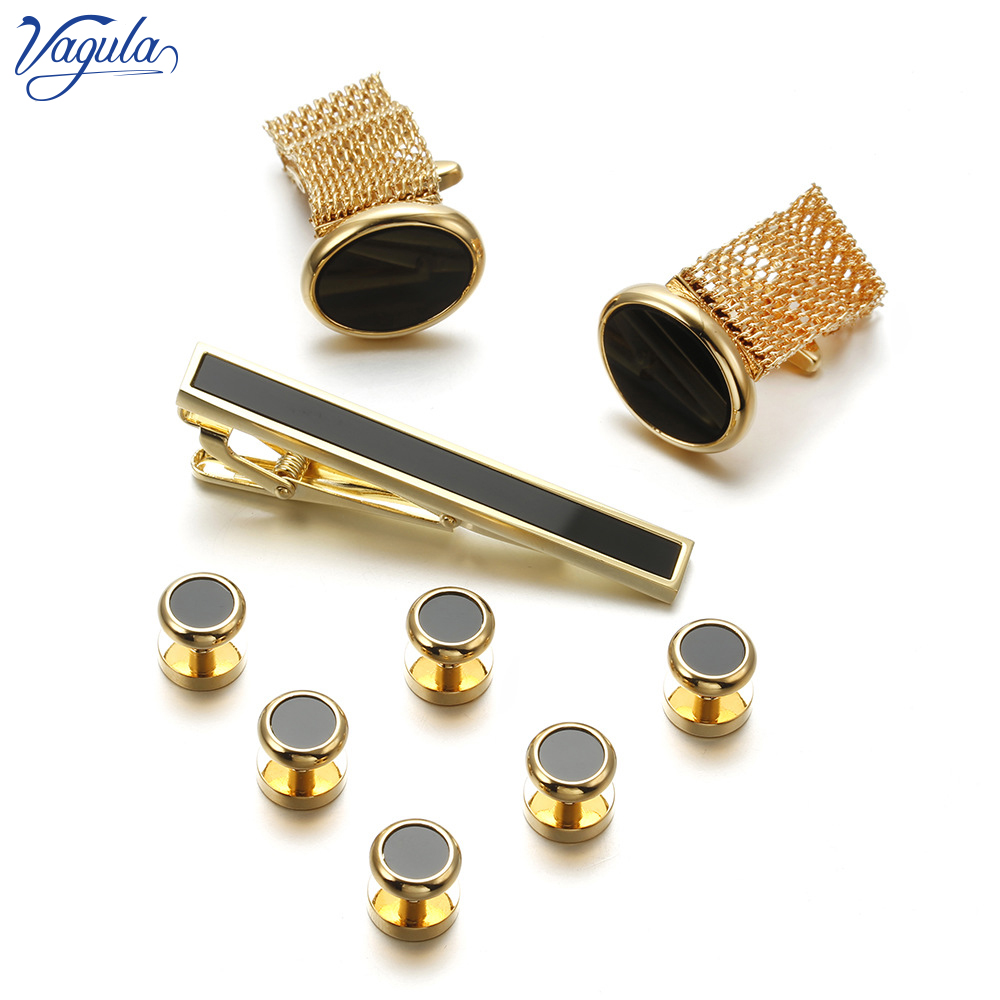 VAGULA New 9PCS Cuff links Tie - Tie Bar Set Gift のレビューと価格