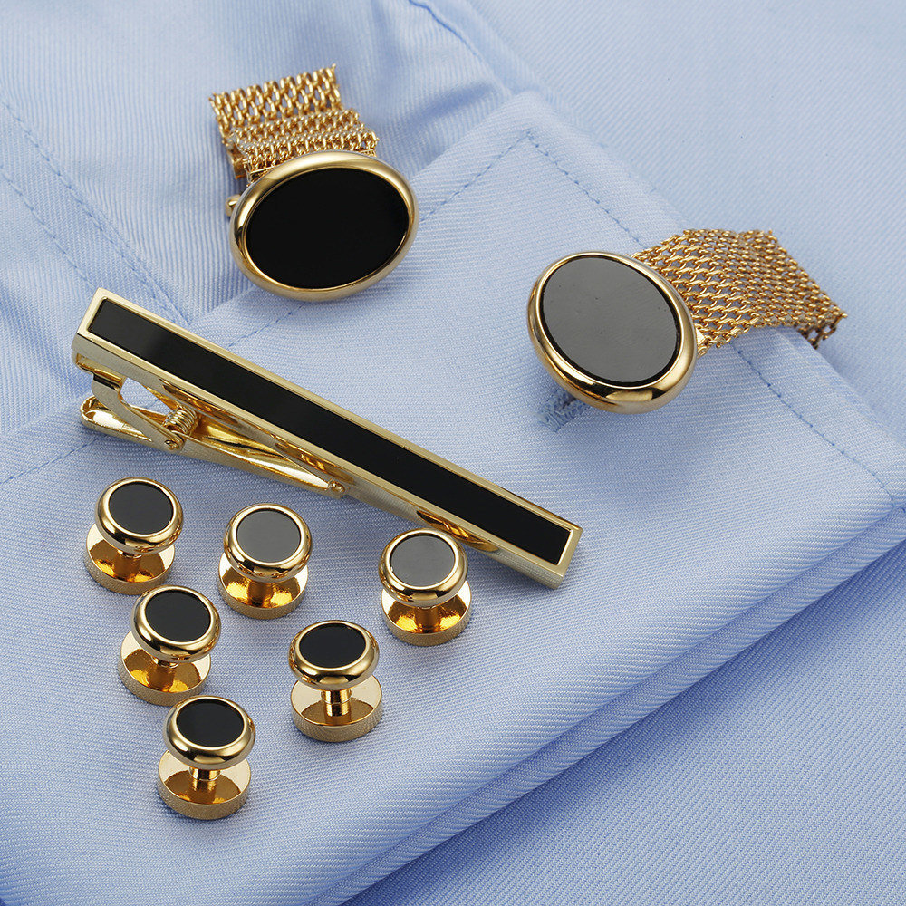 VAGULA New 9PCS Cuff links Tie - Tie Bar Set Gift のレビューと価格