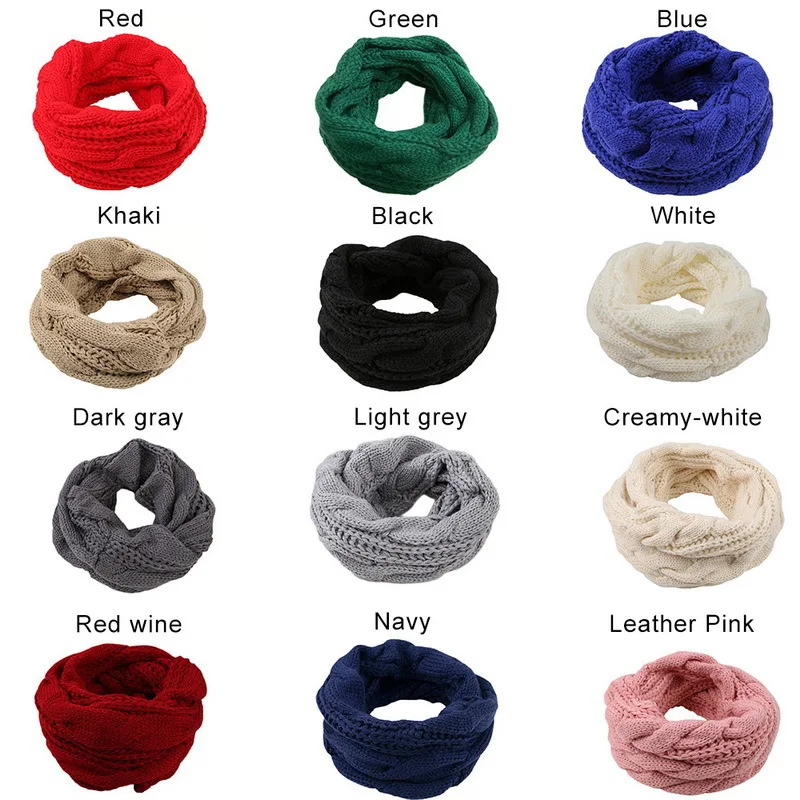 Men Women Boys Girls Thick Rib - Infinity Scarf Knit のレビューと価格