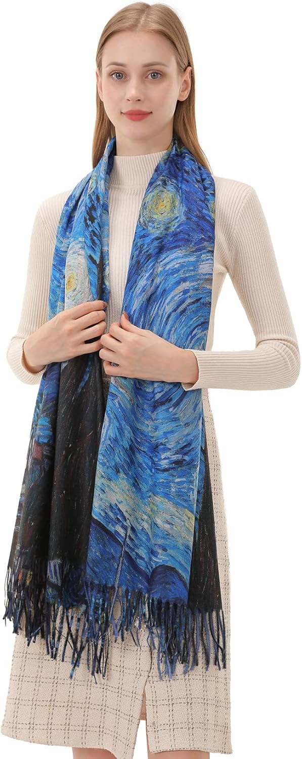 Star Sky Vintage Oil Painting  - Pashmina Wrap Large のレビューと価格
