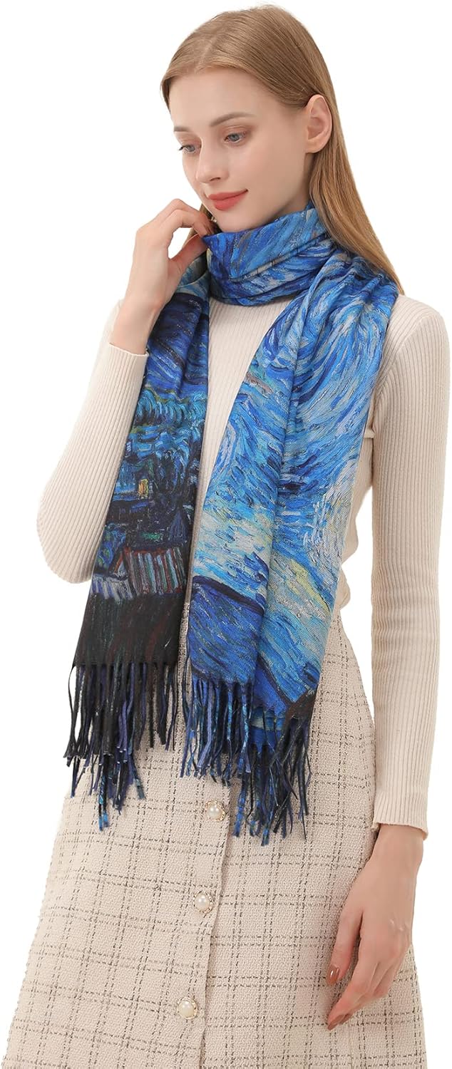 Star Sky Vintage Oil Painting  - Pashmina Wrap Large のレビューと価格