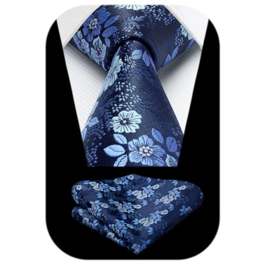 Extra Long Ties for Men Classi - Pocket Square Set のレビューと価格
