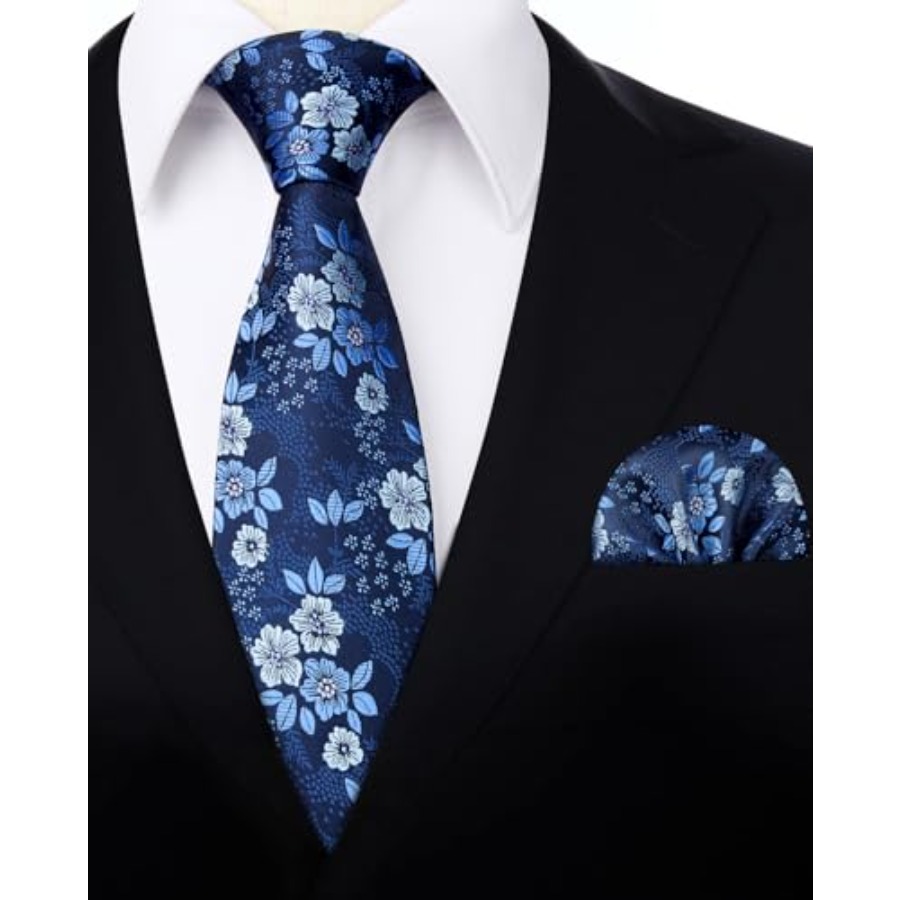 Extra Long Ties for Men Classi - Pocket Square Set のレビューと価格