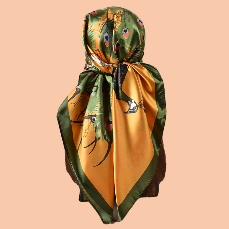 1PC Ladies Large Square Scarf  - Scarf Silk Square のレビューと価格