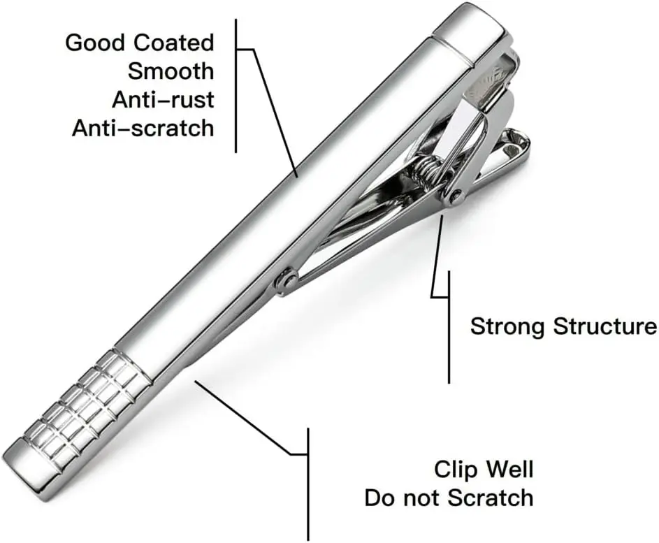 Tie Clips for Men, Classic Sty - Tie Bar Set Gift のレビューと価格
