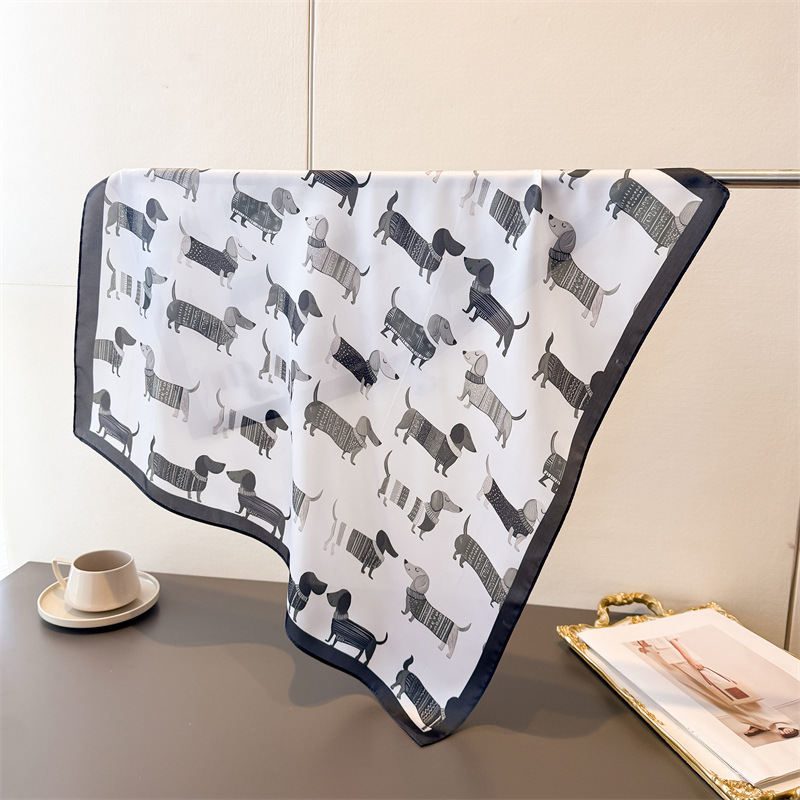 Ladies Cotton Dog Printed Squa - Bandana Cotton のレビューと価格