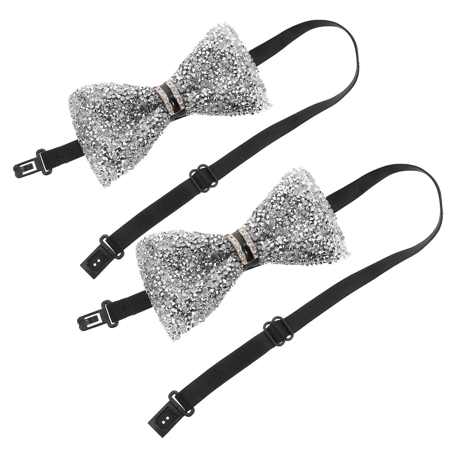 2Pcs Children Bow Tie Crystal  - Bow Tie Pre Tied のレビューと価格
