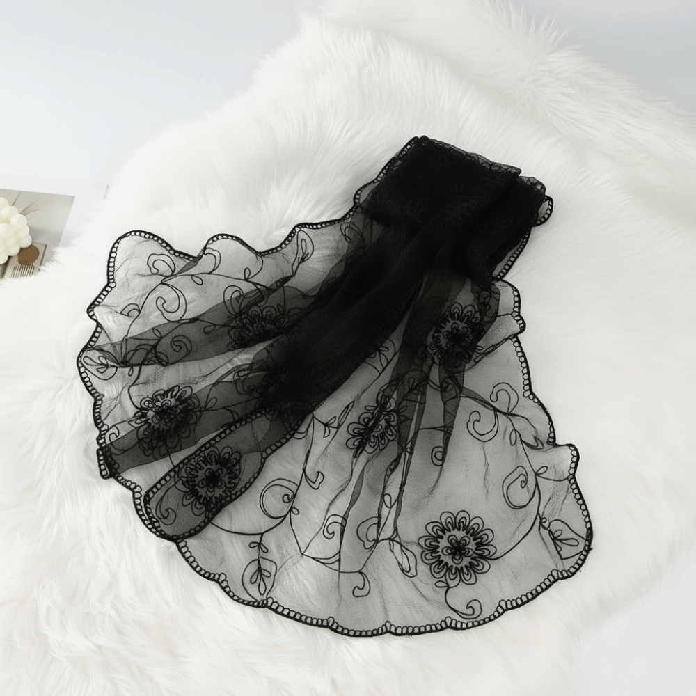 Lace Scarf Embroidered Floral  - Stole Wedding Shawl のレビューと価格