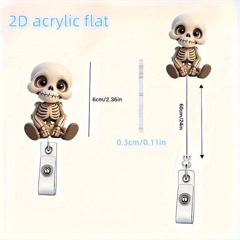 2D Flat, Acrylic Dazed Skull H - Lanyard Badge Holder のレビューと価格