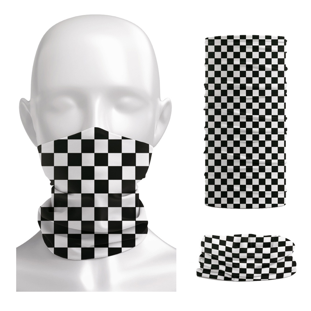 Checkered Ska Printed Headband - Neck Warmer Tube のレビューと価格